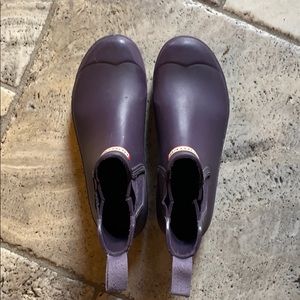 Hunter boots purple size 8